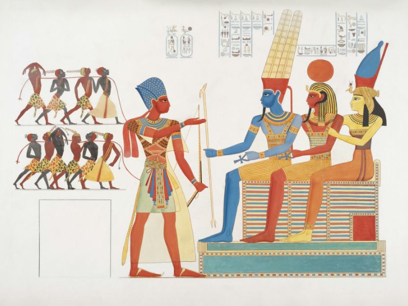 Painting of ancient Egyptian slaves